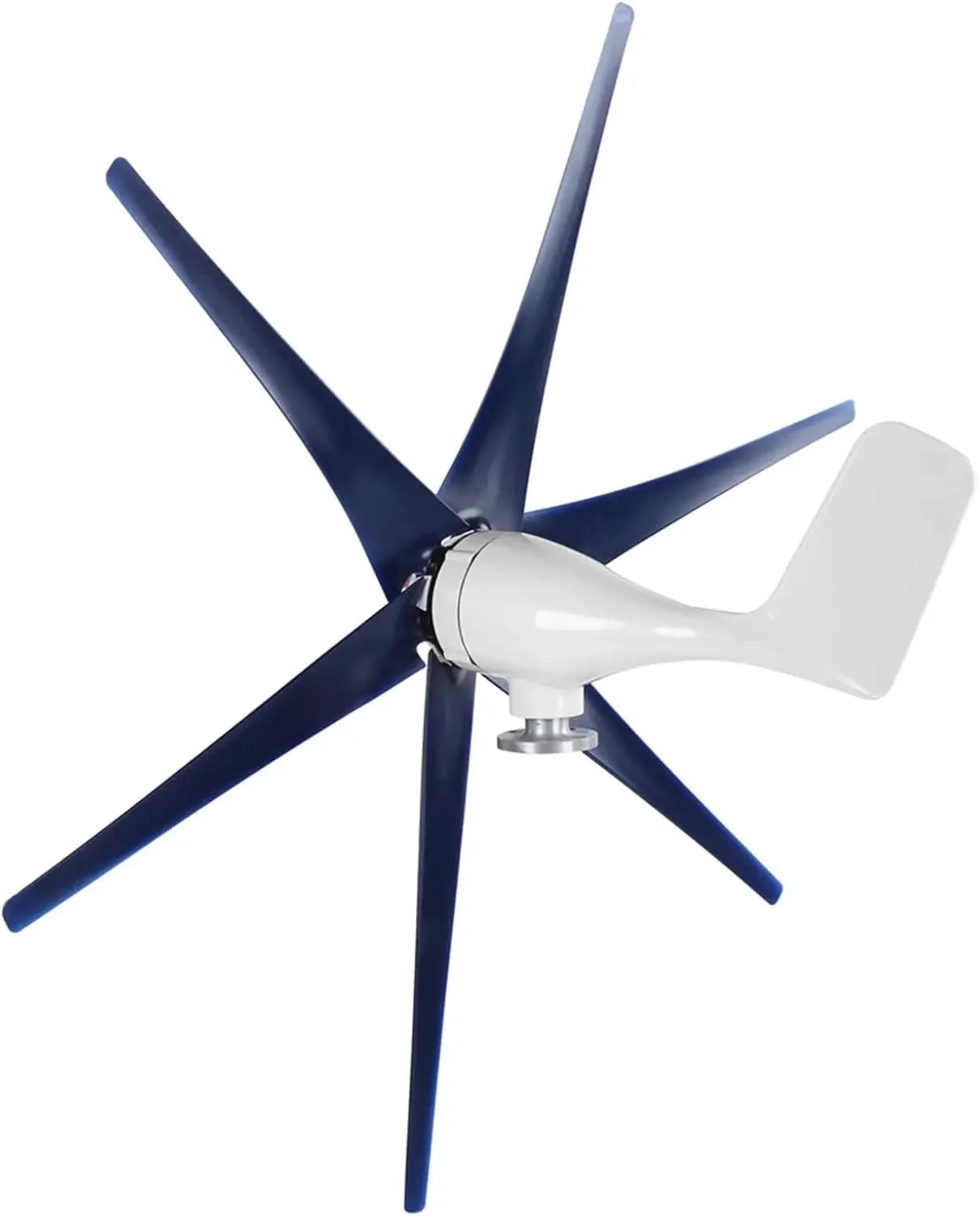 1600W 24V Wind Turbine Generator with 6 Nylon Fiber Blades Permanent Magnet Alternator for Residential Commercial Industrial Off