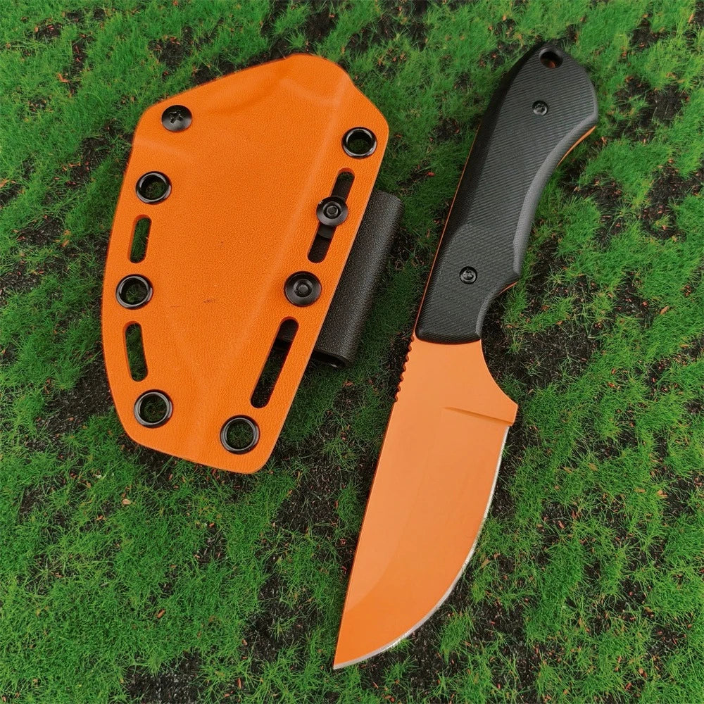 Multi-functional Outdoor Practical Straight Knife Full Tang 8Cr13Mov Fixed Blade G10 Handle with Sheath Camping Hiking Fishing Essential Tool