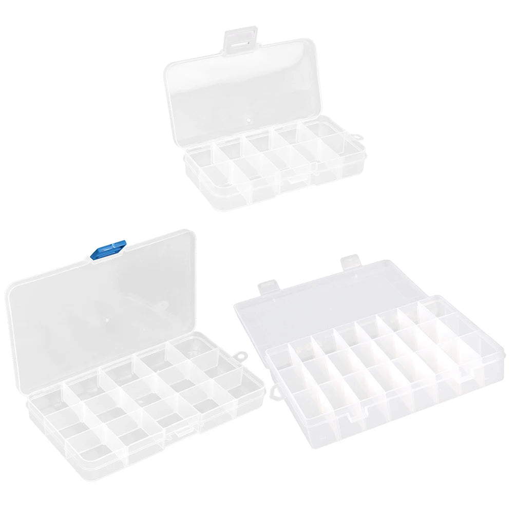 10/15/24 Grids Fishing Tackle Box Fishing Box Plastic Tackle Box Fishing Lure Bait Hooks Storage Box for Lures Hooks for Fishing