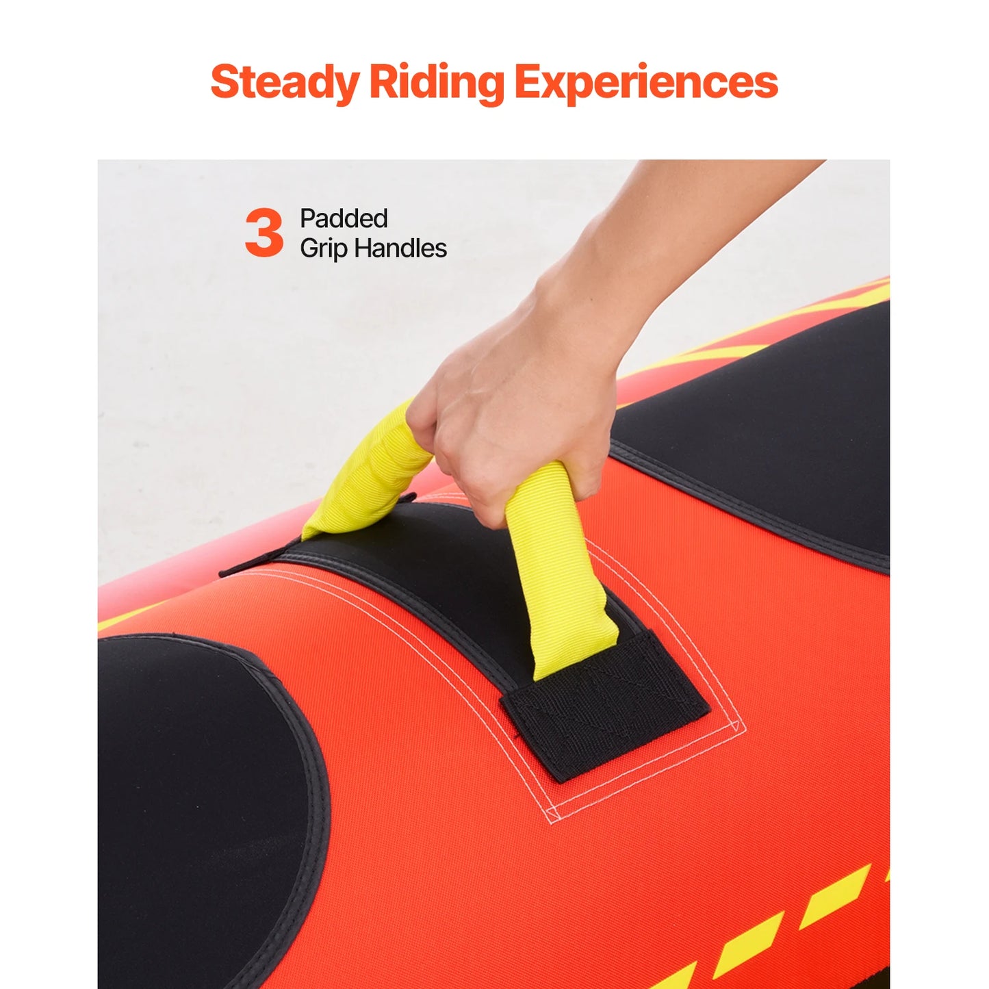 Towable Tubes for Boating 1-3Rider Inflatable Boat Tubes and Towables 510lbs Capacity Hot Dog Water Sport Tube for Boat