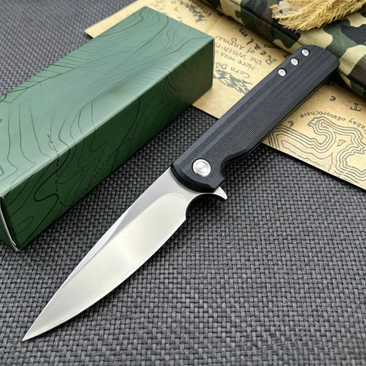 Best-Selling 3801 Pocket Folding Knife with 8Cr13Mov Blade and G10 Handle—Everyday, Adventure, and Cutting Knife for Outdoor Activities, Hiking, Fishing, and Trekking—Great Gift
