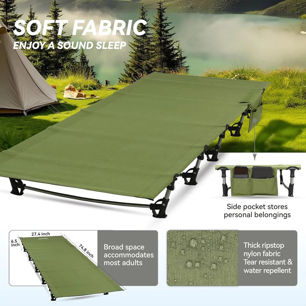 Camping Cot Portable Folding Bed Outdoor Ultralight Compact Tent Bed for Camping Travel Backpacking Hiking Sleeping Cot