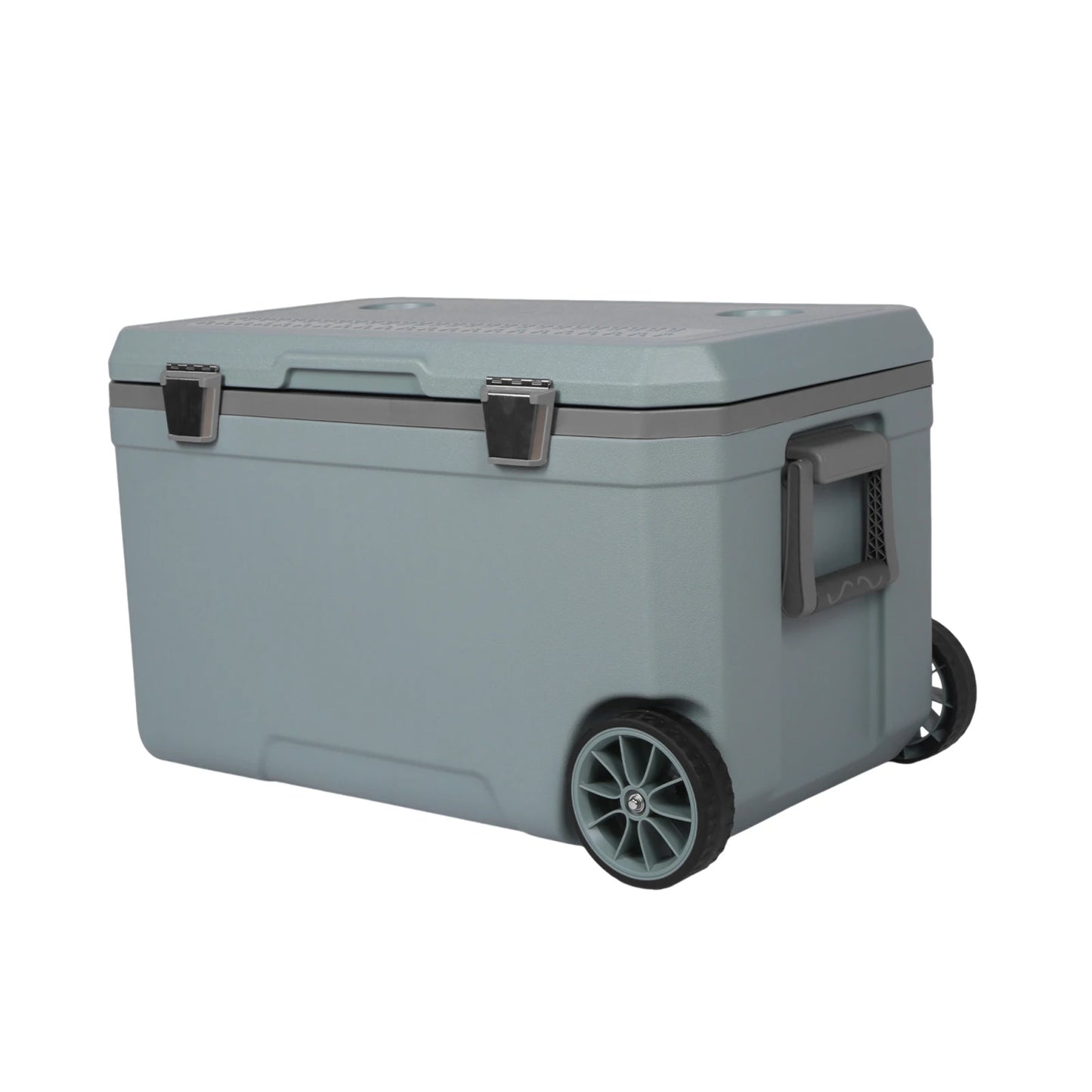 70L Wheeled Cooler Keep Food Warm Portable Car Wheel Insulator Plastic Cooler Box with Handle Ice Chest Box for BBQ Camping