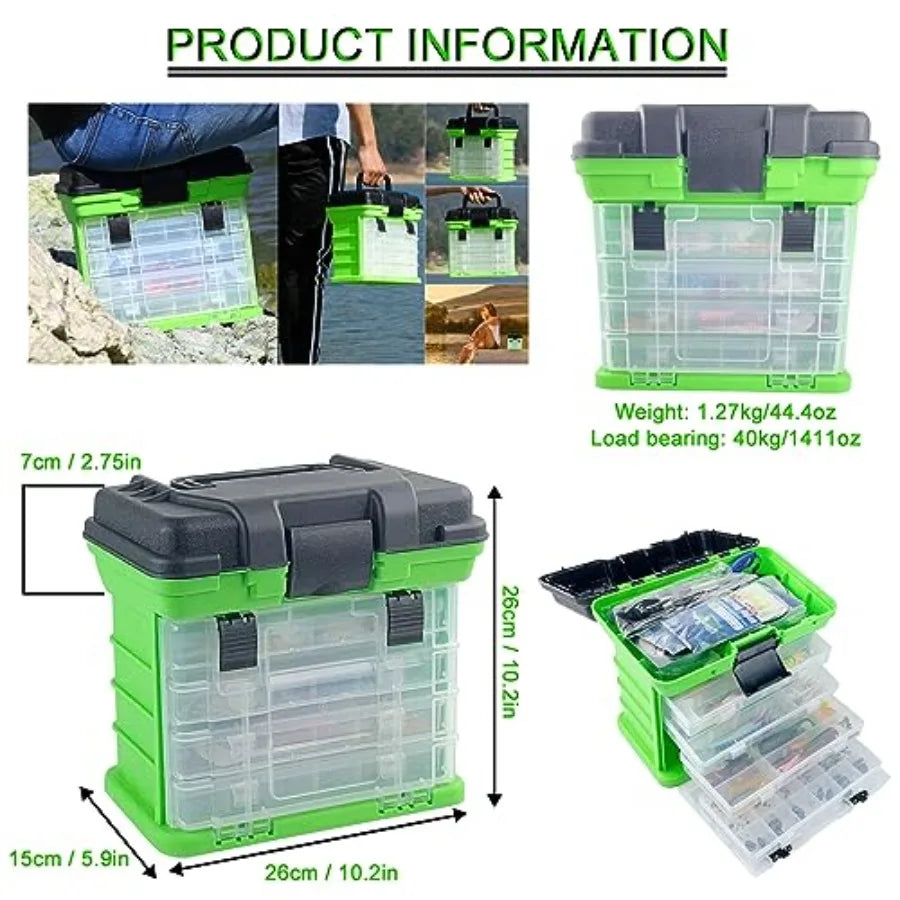 Fishing Lures Kit with Tackle Box Included Crankbait, Minnow, Spinnerbaits, Spoons, Soft Lures, Jigs, Hooks, Bait Rigs, Weights