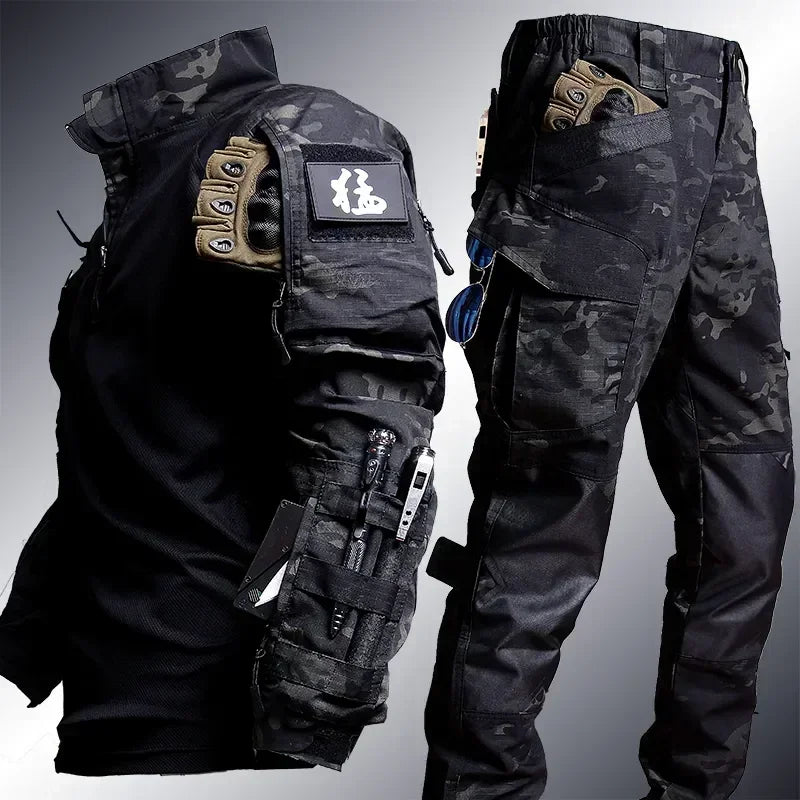 Outdoor Pants Tactical Suit Men Airsoft Hunting Clothes Paintball Military Uniform Assault Hiking Shirts Special Forces Sets