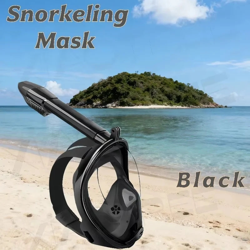 Underwater Snorkeling Full Face Children Swimming Mask Set Scuba Diving Respirator Masks Anti Fog Safe Breathing for Kids Adult