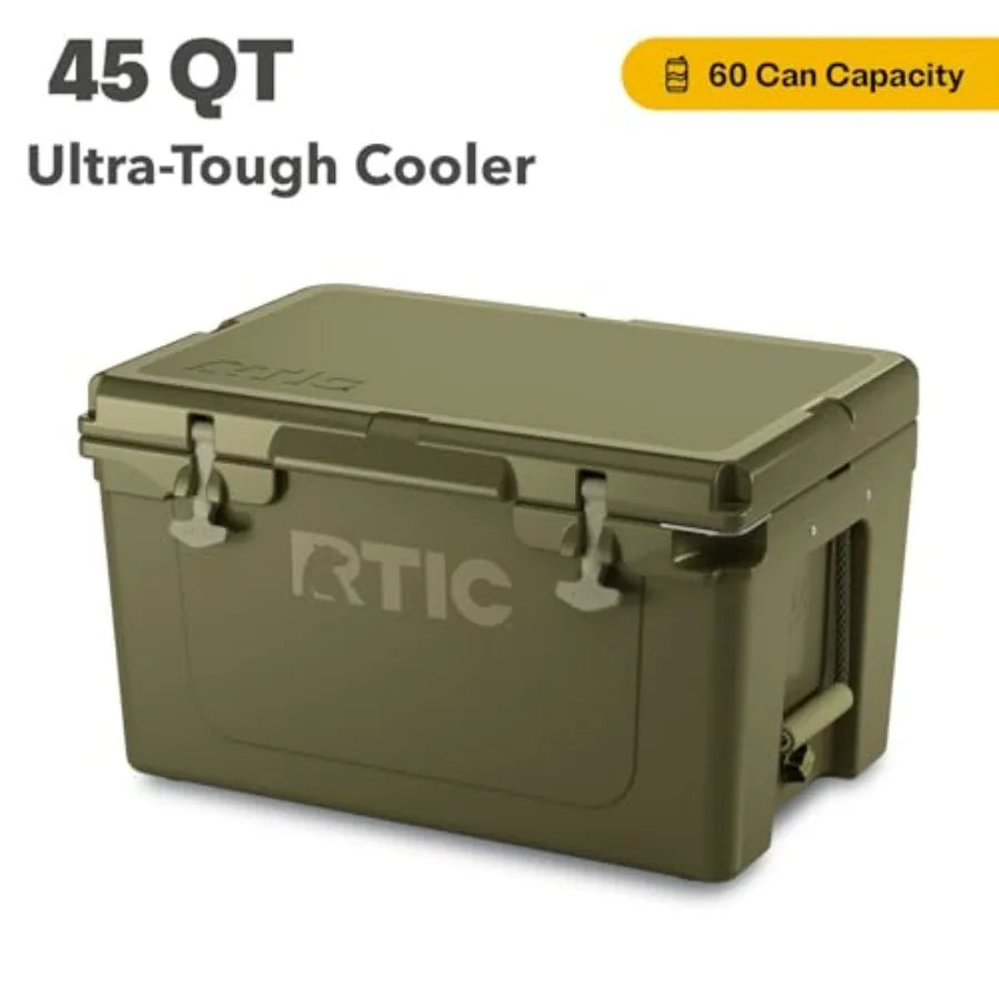 Ultra-Tough Cooler Hard Insulated Portable Ice Chest Box for Beach, Drink, Beverage, Camping, Picnic, Fishing, Boat, Barbecue R