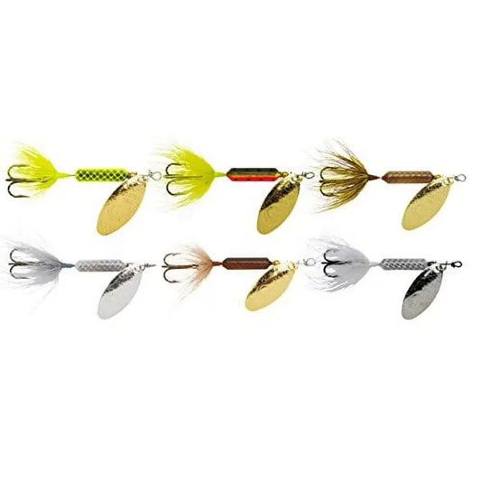 Bait Worden's Rooster Tail Spinner Trophy Fishing Lure Kit, Assorted Colors, 1/16 oz., 6 Count, 222 Y349