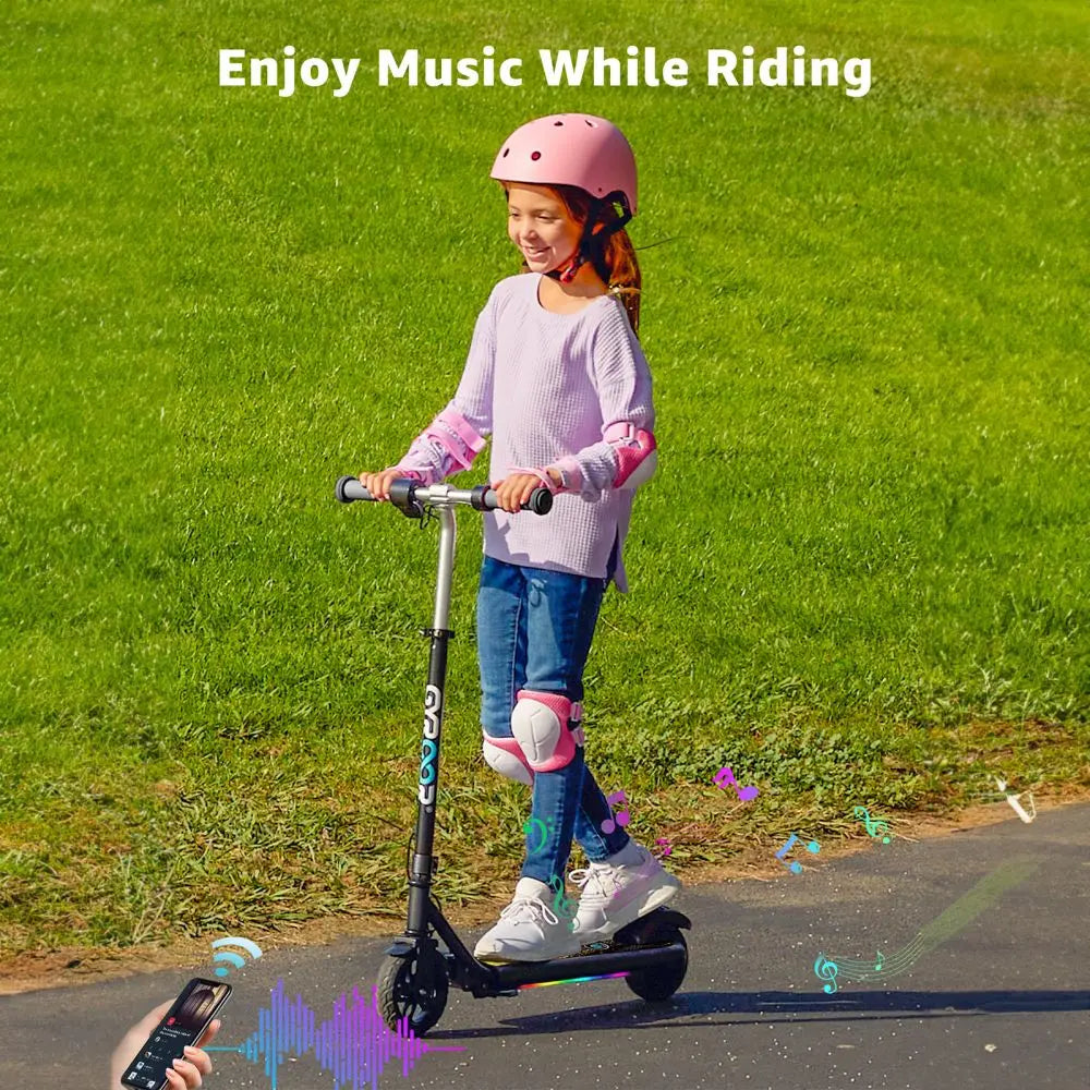 Gyroor H30Max Electric Scooter for Kids, LED Dispaly, 150W Powerful Motor, Dual Brake System, Adjustable Height and Speed
