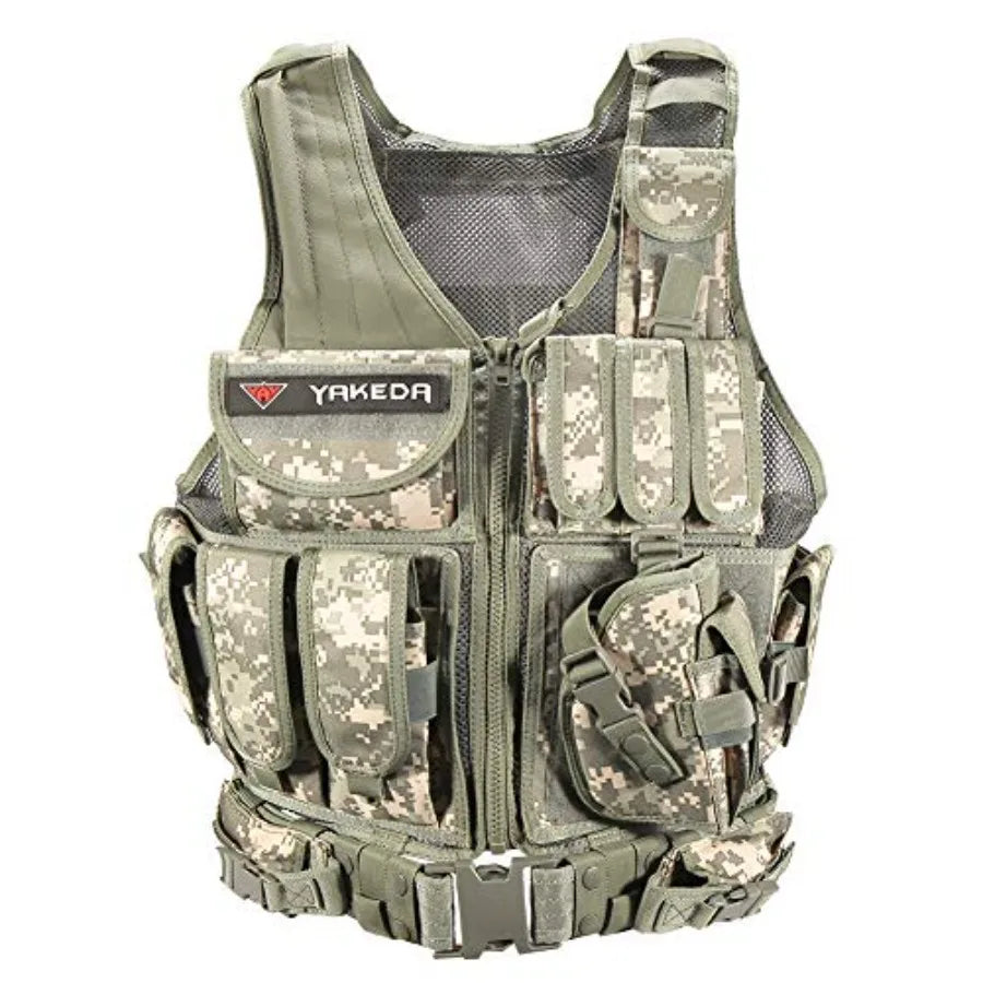 vAv YAKEDA Tactical Vest Outdoor Ultra-Light Breathable Training Airsoft Vest Adjustable for Adults