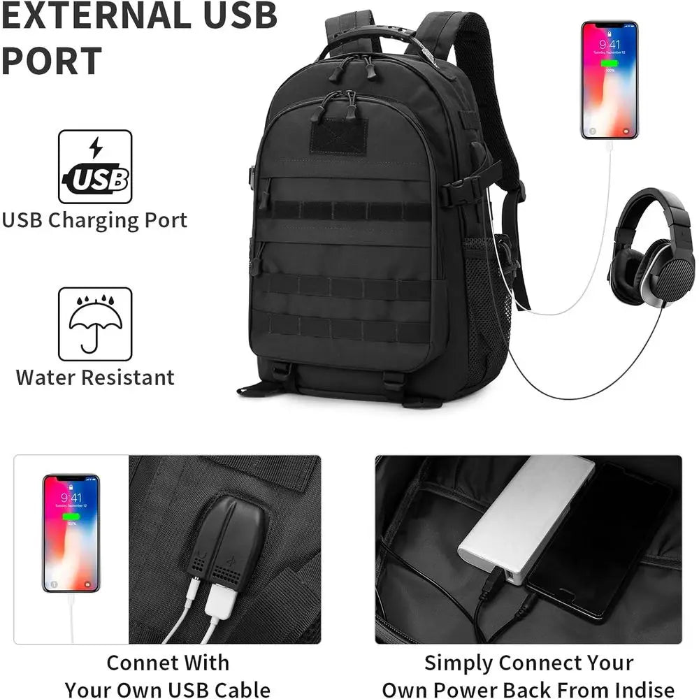 40L Military Tactical Backpack - Large 3-Day Assault Pack with MOLLE System for Outdoor and Hunting Adventures