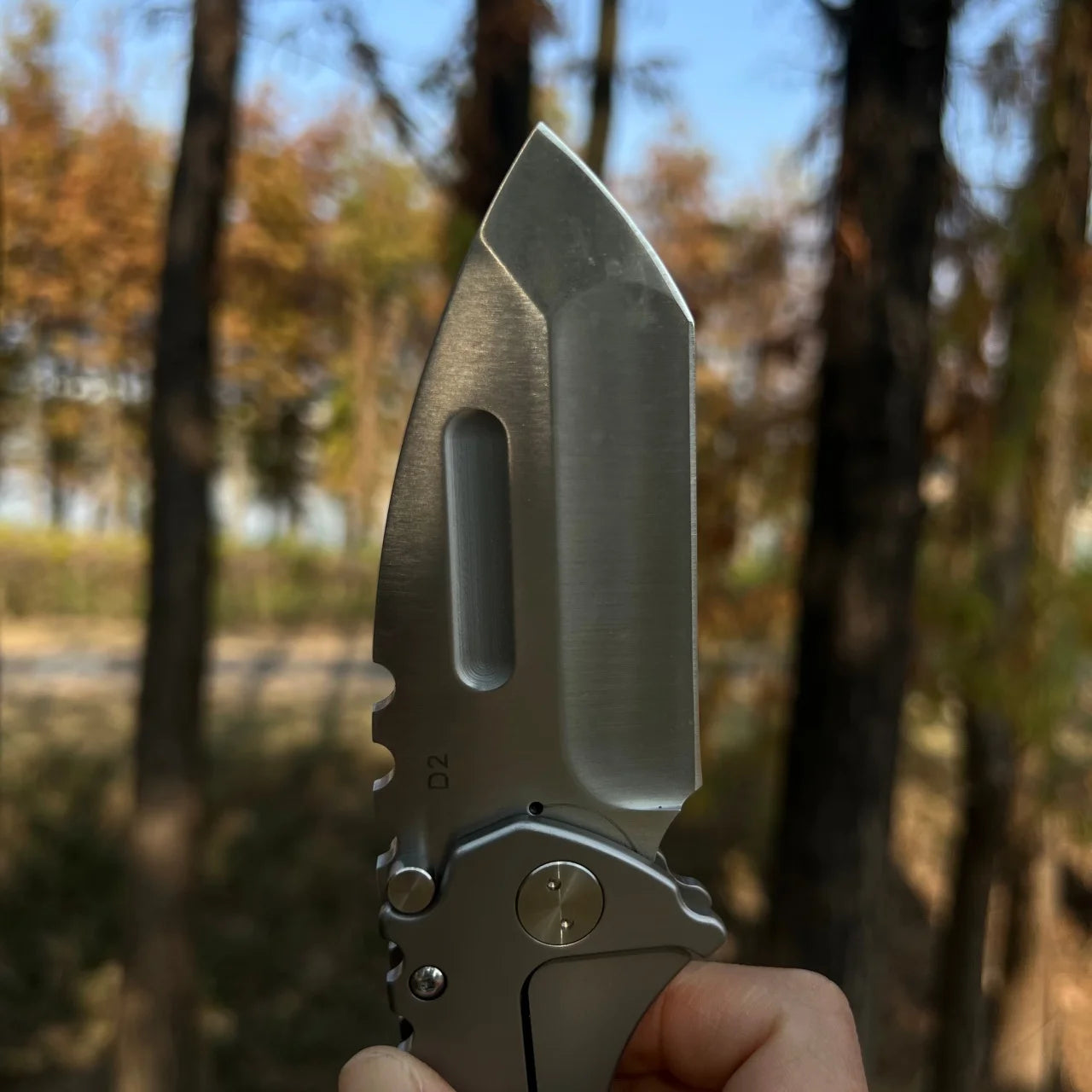 D2 blade +D2 handle integrated folding knife, heavy-duty all-steel knife, outdoor camping fishing equipment, knife fan collectio