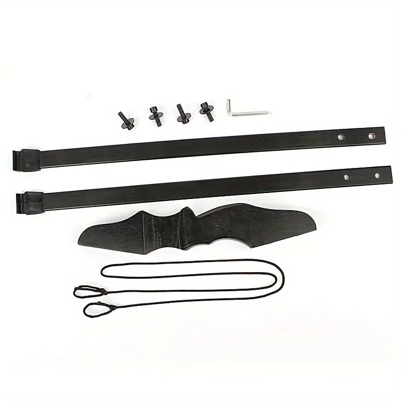 30 Pound Right-handed Detachable Black Straight Bow Suitable for Hunting and Shooting Practice Portable Design Holiday Gift