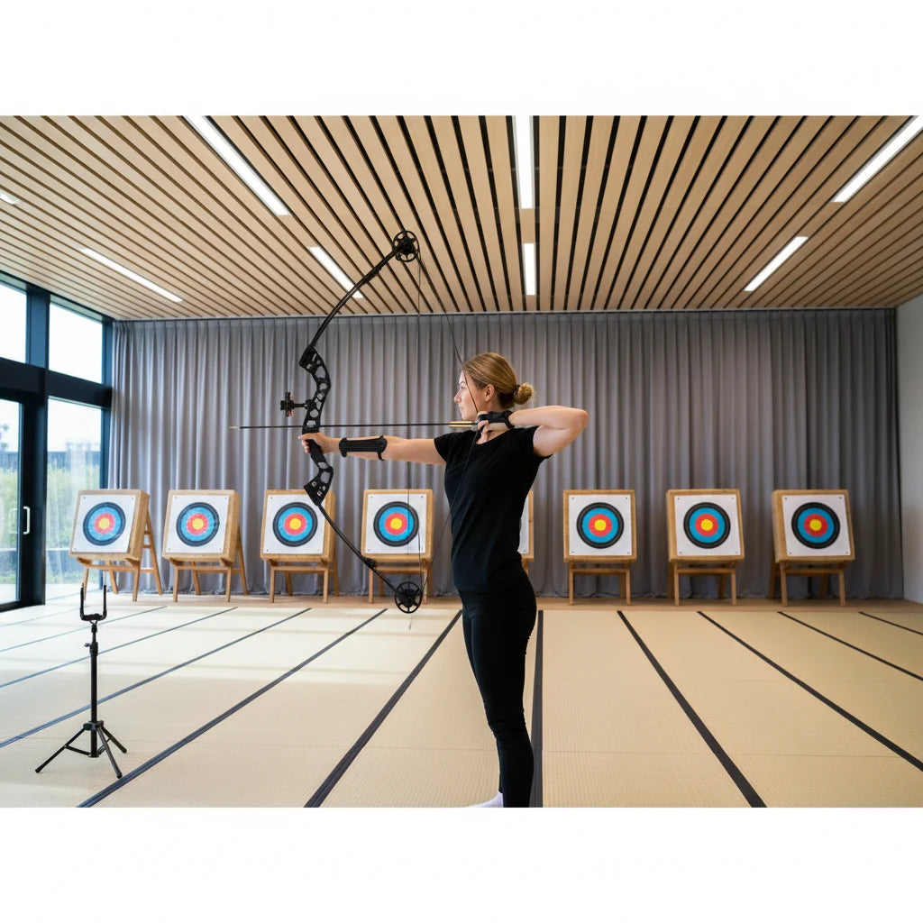 Battleship Professional Compound Pulley Bow, 30-55lbs Adjustable Draw Weight, 24-29.5in Draw Length, Right Hand Archery Bow with 12 Arrows & Complete Accessories for Training & Competition