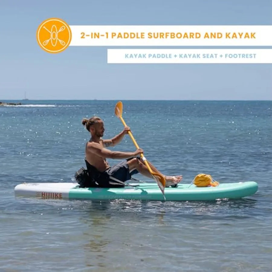 Inflatable Paddle Board for Adults with Accessories Included, Oar, Fins, Pump. Stand Up Paddleboard Great Stability and Resista