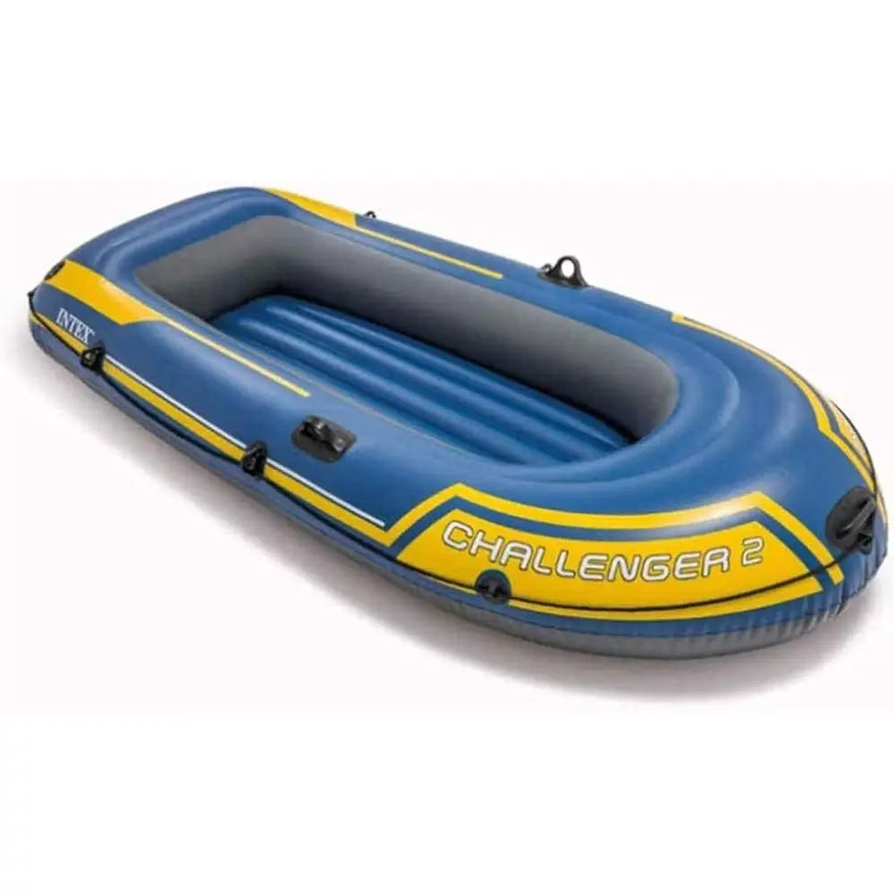 Portable 2-Person Inflatable Boat with Oars, Manual Pump, Perfect for Outdoor Fishing, Seaside Fun, and Blue Water Activities