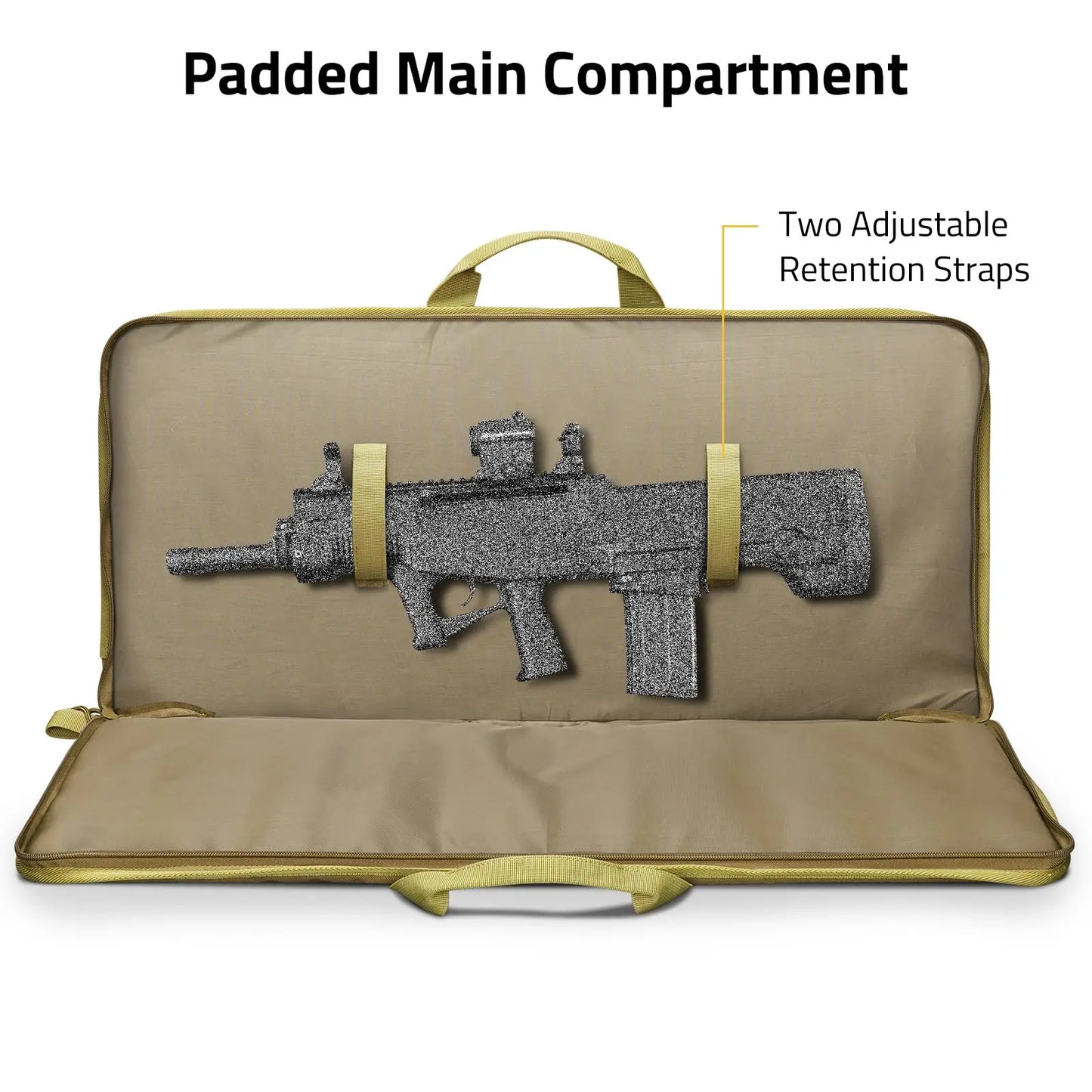 CVLIFE Soft Rifle Case 28 inch Gun Bag Pistol Tactical Shotguns Lockable Zipper Outdoor Hunting Shooting