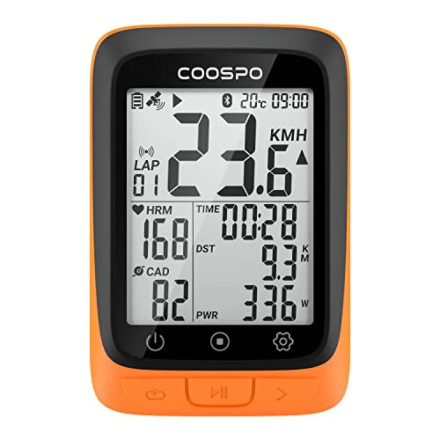 Bike Computer Wireless GPS, Cycling Computer GPS Bike Tracker with Bluetooth/ANT+, Waterproof Bicycle Computer GPS Speedometer