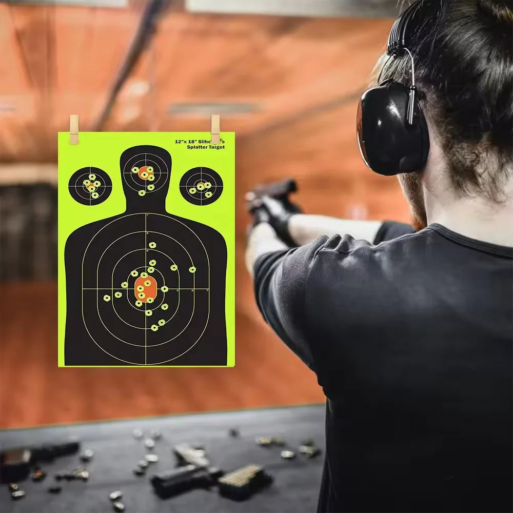 10pcs 12*18inch Shooting Targets Silhouette Splatter Target Splatter Reactive Targets for Range Practice