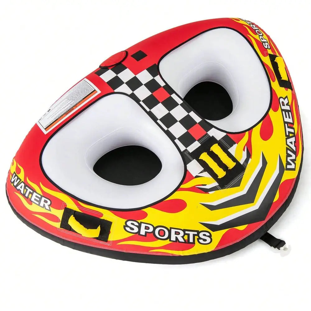 Towable Tube For Boating 1 Or 2 Person Inflatable Boat Tube For Youth Adult Red