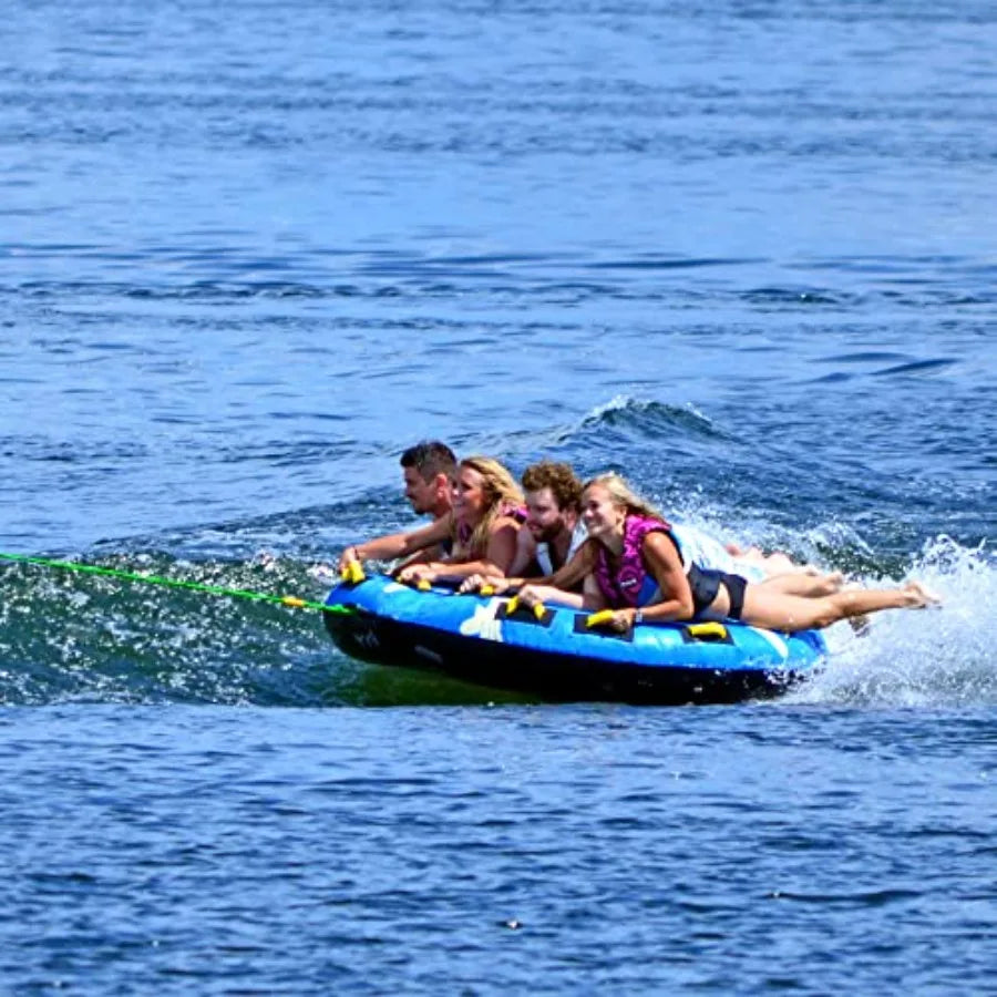 Boat Towable Tube - Iatable Boating Tube for 1-4 Riders - Heavy-Duty Iatable Tube for Boats to Pull - Water Sports Towable with