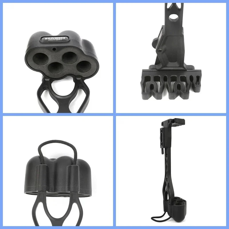 Arrow Quiver 4-Arrow Quick Release Nylon Pouch with EVA Insert for Compound Bow Outdoor Hunting Target Shooting Sports