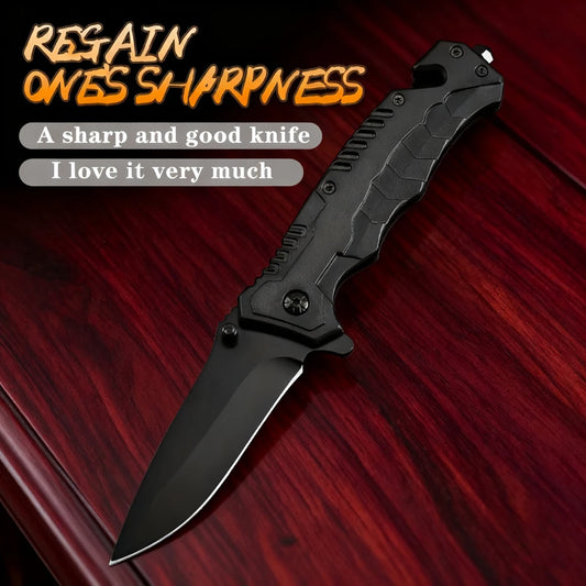 Rush Deer pocket knife, self-defense knife, men's and women's lightweight pocket knife, EDC clip pocket knife, glass crusher