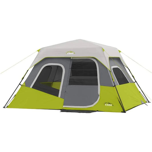 Instant Cabin Tents | 6 Person / 9 Person / 10 Person / 12 Person Family Cabin Multi Room Pop Up Tents Car Camping | Included S