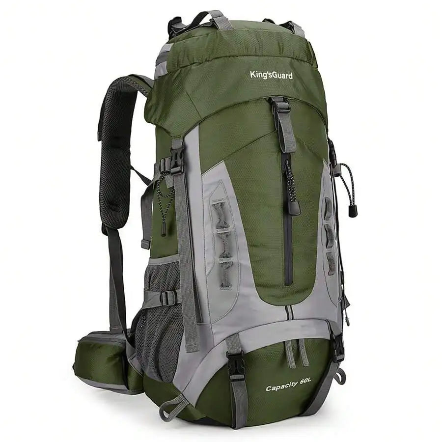 60L Lightweight Waterproof Hiking Backpack With Rain Cover Large Travel Camping Backpack For Adults