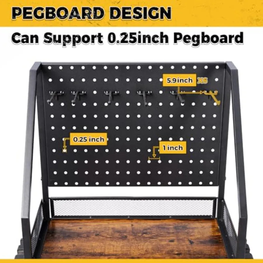 Fishing Rod Holders for Garage Fishing Pole Holders Up to 12 Rods with Pegboard and Hooks Rolling Fishing Cart with Wheels Fish