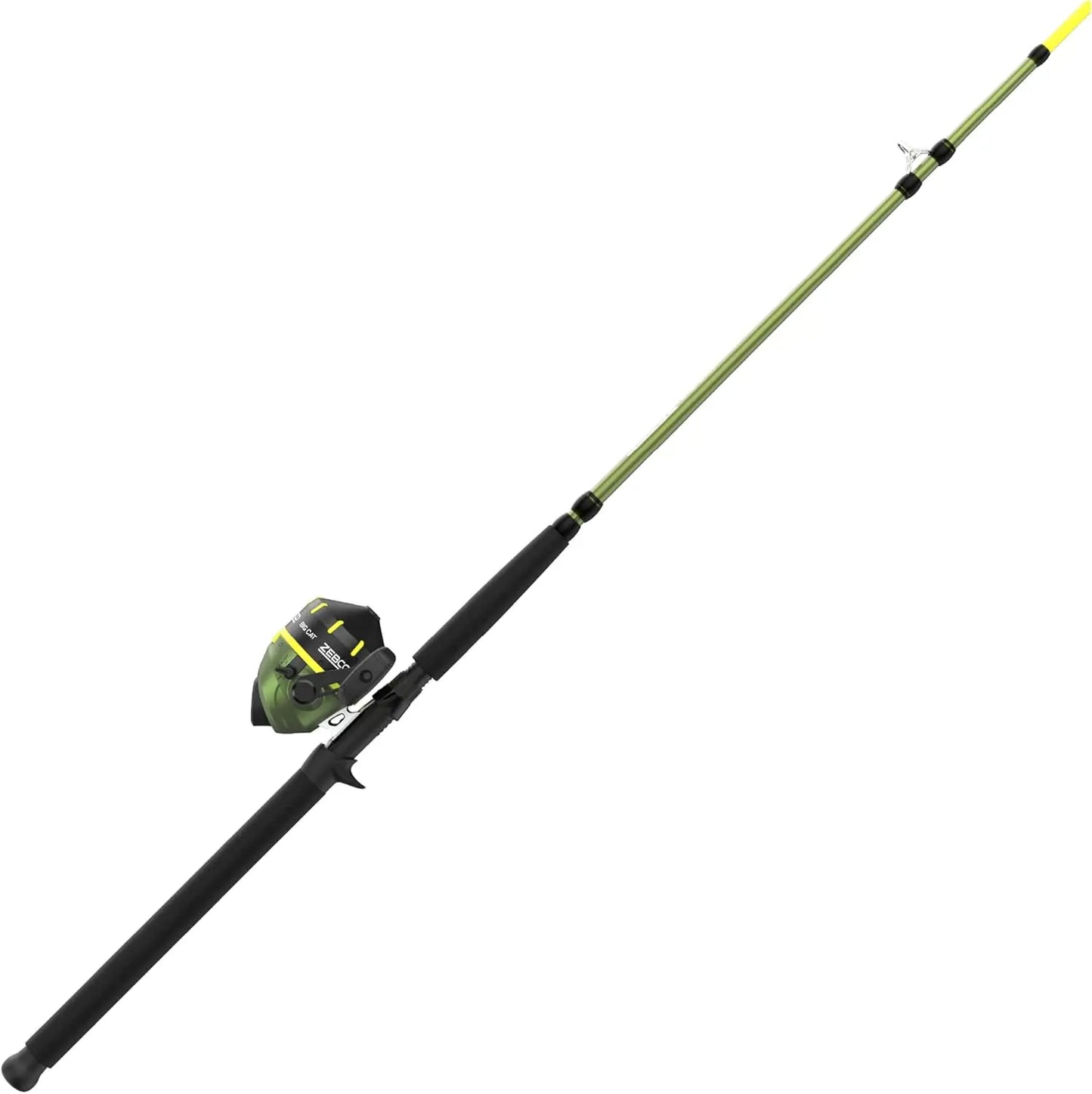 All-Metal Gears Spincast Reel and Fishing Rod Combo, 7ft 2-Piece, Right/Left-Hand Retrieve, 24lb Max Drag