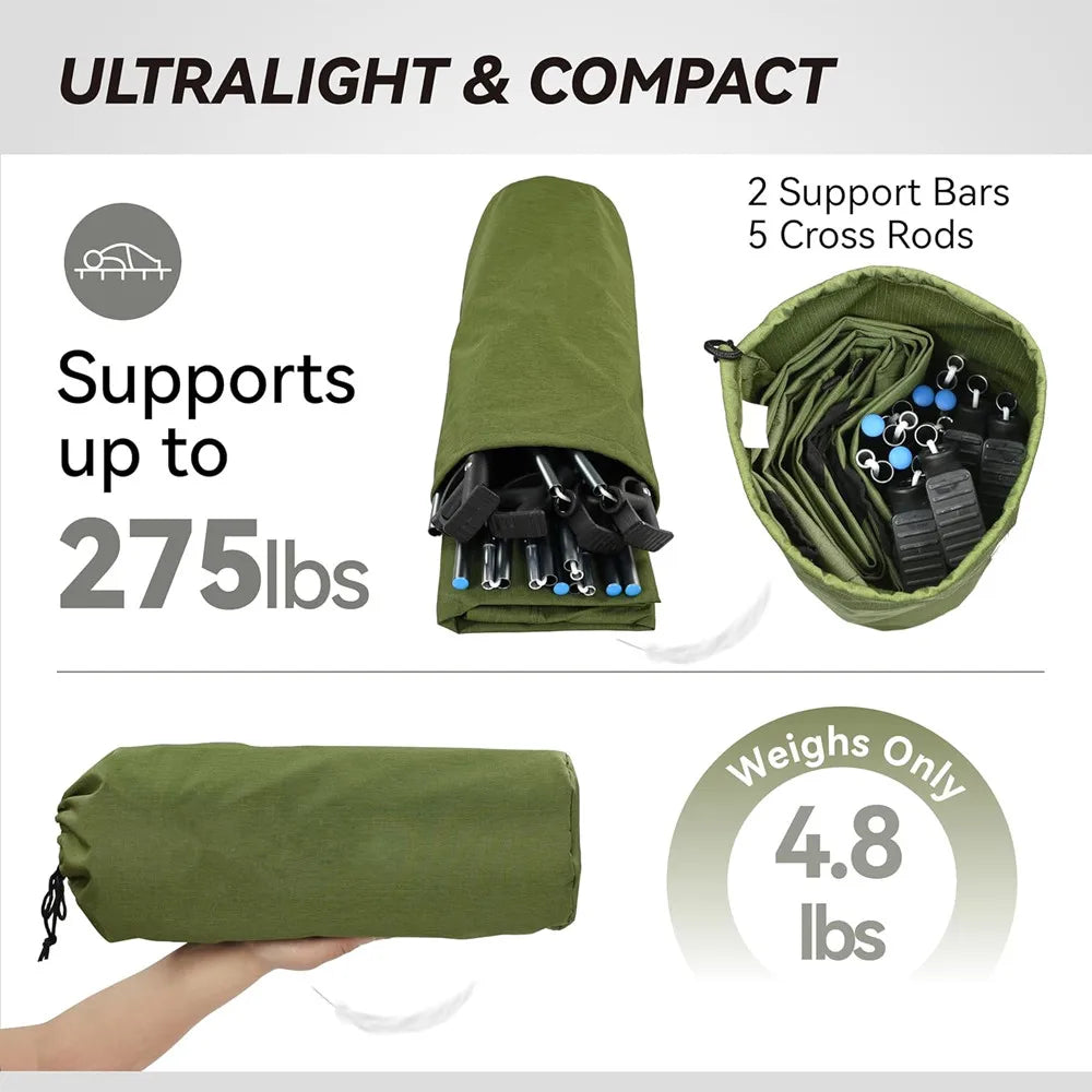Camping Cot Portable Folding Bed Outdoor Ultralight Compact Tent Bed for Camping Travel Backpacking Hiking Sleeping Cot