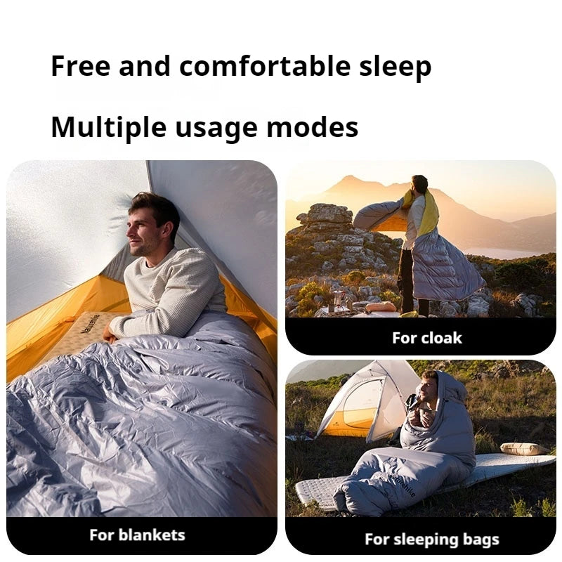 Naturehike Outdoor Down Sleeping Bag Duck Down Winter Ultralight Camping Portable Warm Envelope 650FP Aldult Down Sleeping Bag