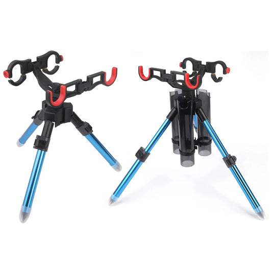 Triangle Fishing Pole Rack Adjustable Collapsible Fish Banksticks Holder Portable Multifunctional for Outdoor Fishing