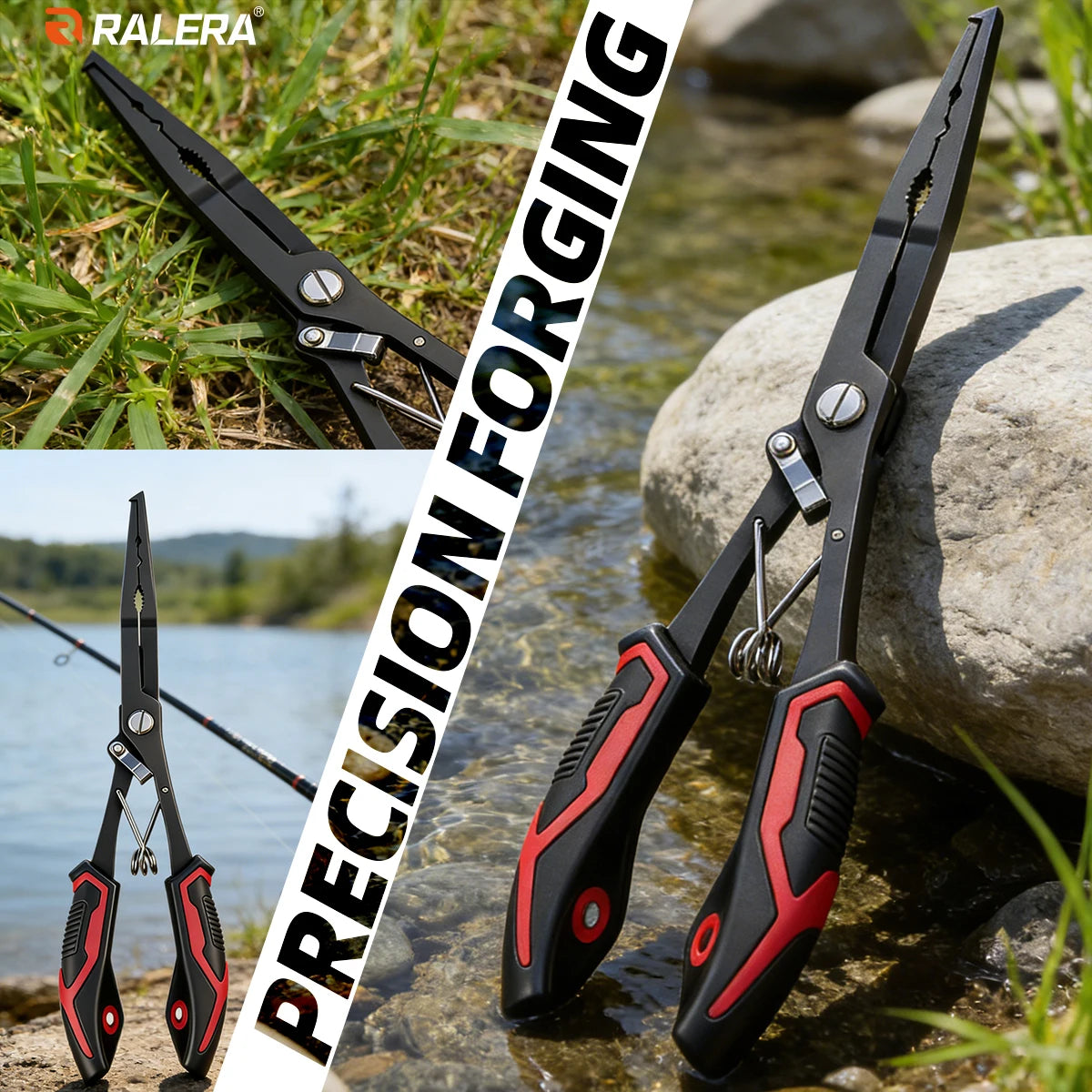 Fishing gear heavy-duty fish gripper extended fishing pliers hook remover fish knife is a must-have for fishing enthusiasts