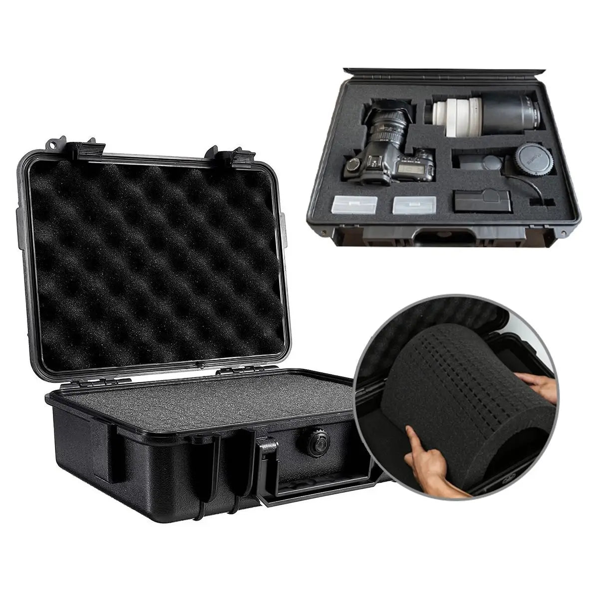 9 Sizes Waterproof Hard Case Box Storage Box Tool Organizer Tool Box Safety Equipment Case with Sponge Suitcase Tool Kit Case