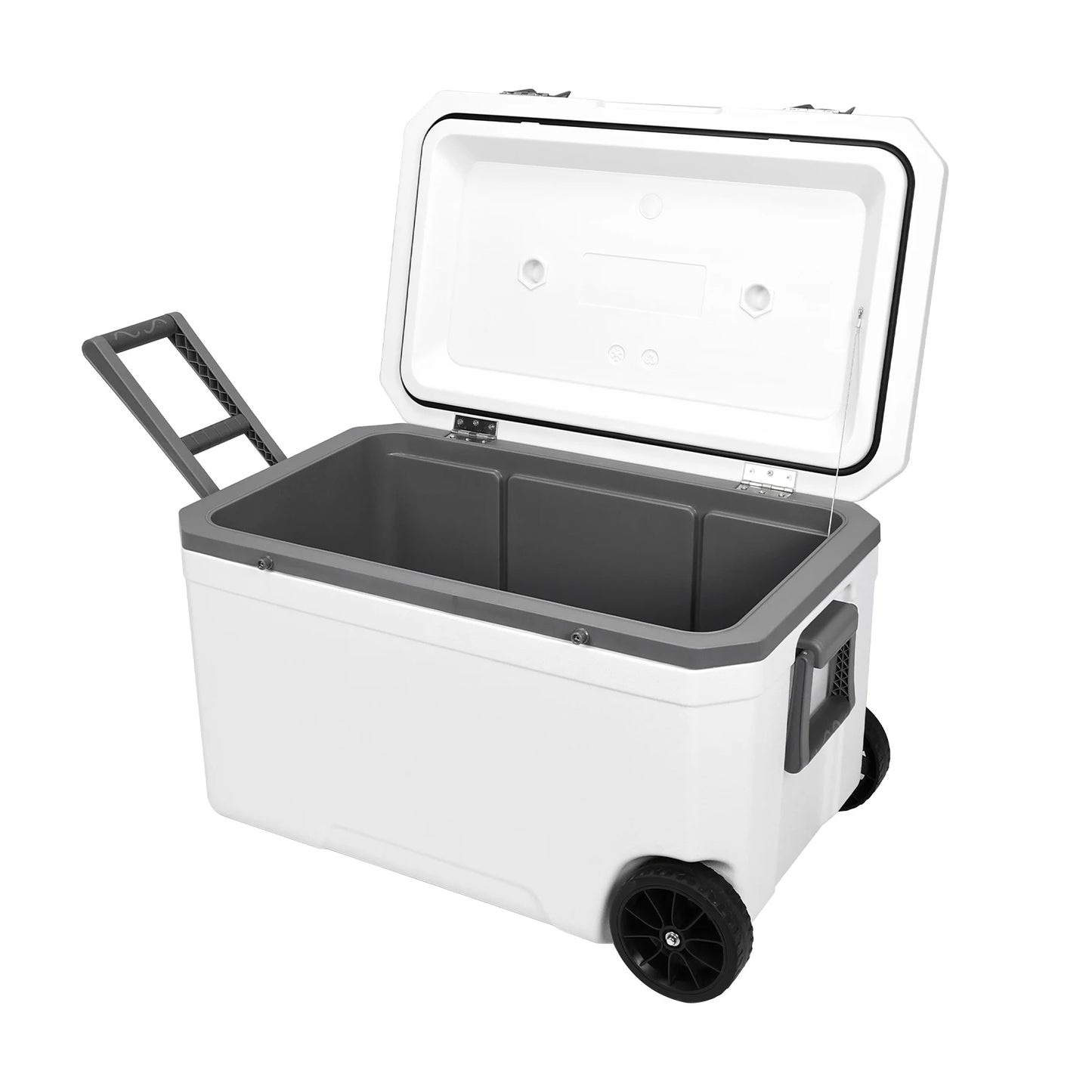 70L Wheeled Cooler Keep Food Warm Portable Car Wheel Insulator Plastic Cooler Box with Handle Ice Chest Box for BBQ Camping