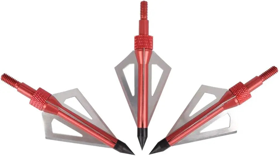 Hunting Broadheads 3 Blades Archery Broadheads 100 Grain 12 Pack Screw Arrow Heads Arrow Tips for Crossbow Compound Bow