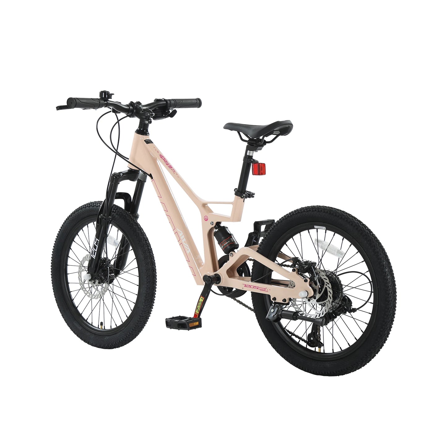 AIVA KNIGHT SUS20 20 Inch City Bike, 7-Speed Commute Bicycle for Teens & Adults, Full Suspension, Lightweight Magnesium Alloy Frame, Front & Rear Disc Brakes