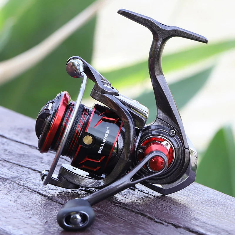 BILLINGS Spinning Reel 6KG Max Drag 5+1BB Double Metal Spool 5.1:1 Gear Ratio Double Rocker No Gaps Fishing Reels for Freshwater