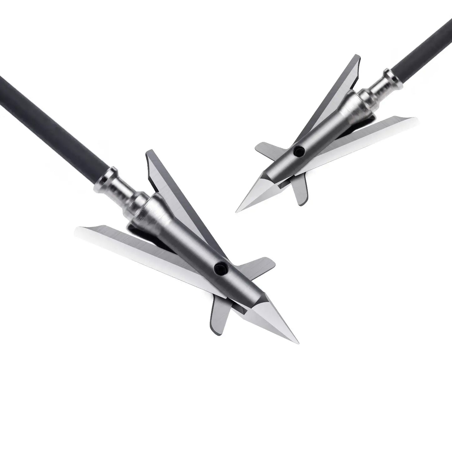 6pcs Hunting Broadheads 100 Grain 420 Stainless Steel 2 Blades for Compound & Recurve Bows, Razor Sharp