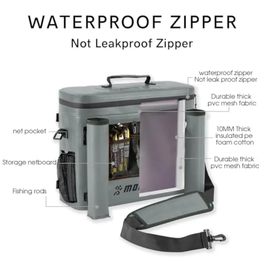 Kayak CoolerWaterproof Kayak Seat Back Cooler for Kayaking Kayak Accessories Cooler Bag Protable Ice Chest Beach Cooler Travel
