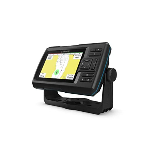 Fishfinder and sonar for fishing boats, PVC housing, vivid color display, easy-to-use 5-inch screen with scanning sonar palette