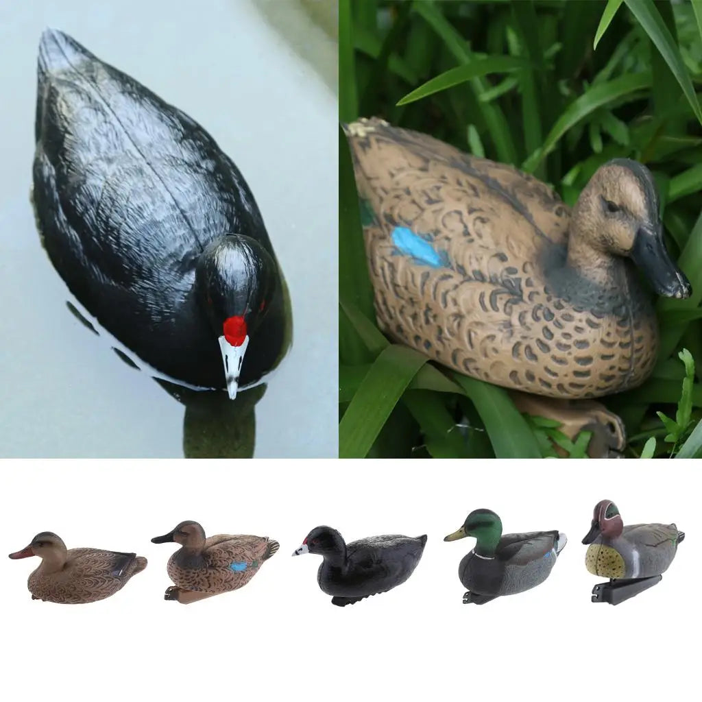5 Types Realistic Lifelike Duck Figure Garden Decoy Floating Pond