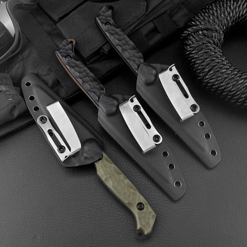 High-hardness Fixed-blade Knife with Sheath, 7Cr13Mov Blade, Nylon Fiber Handle, Survival, Camping, and Outdoor Knife, Jungle Carry, Adventure, Cutting, Rescue, Mountaineering, and Hiking Tool—perfect As A Gift