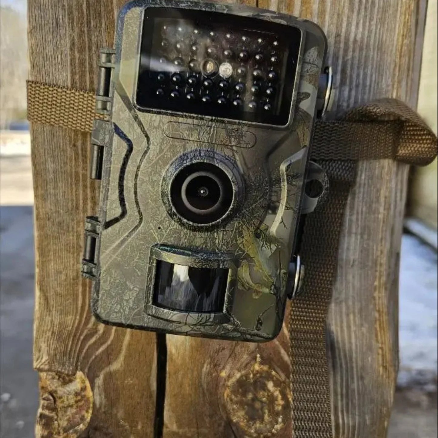 Camouflage Hunting Trail Camera Long Battery Life (Battery and TF Card Not Included) Outdoor Wildlife Camera Mini Hunting Camera