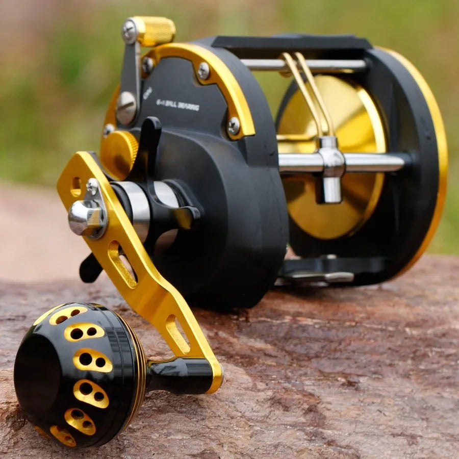 Trolling Reel Saltwater Level Wind Reels Drag Reels Boat Fishing Ocean Fishing for Sea Bass Grouper Salmon
