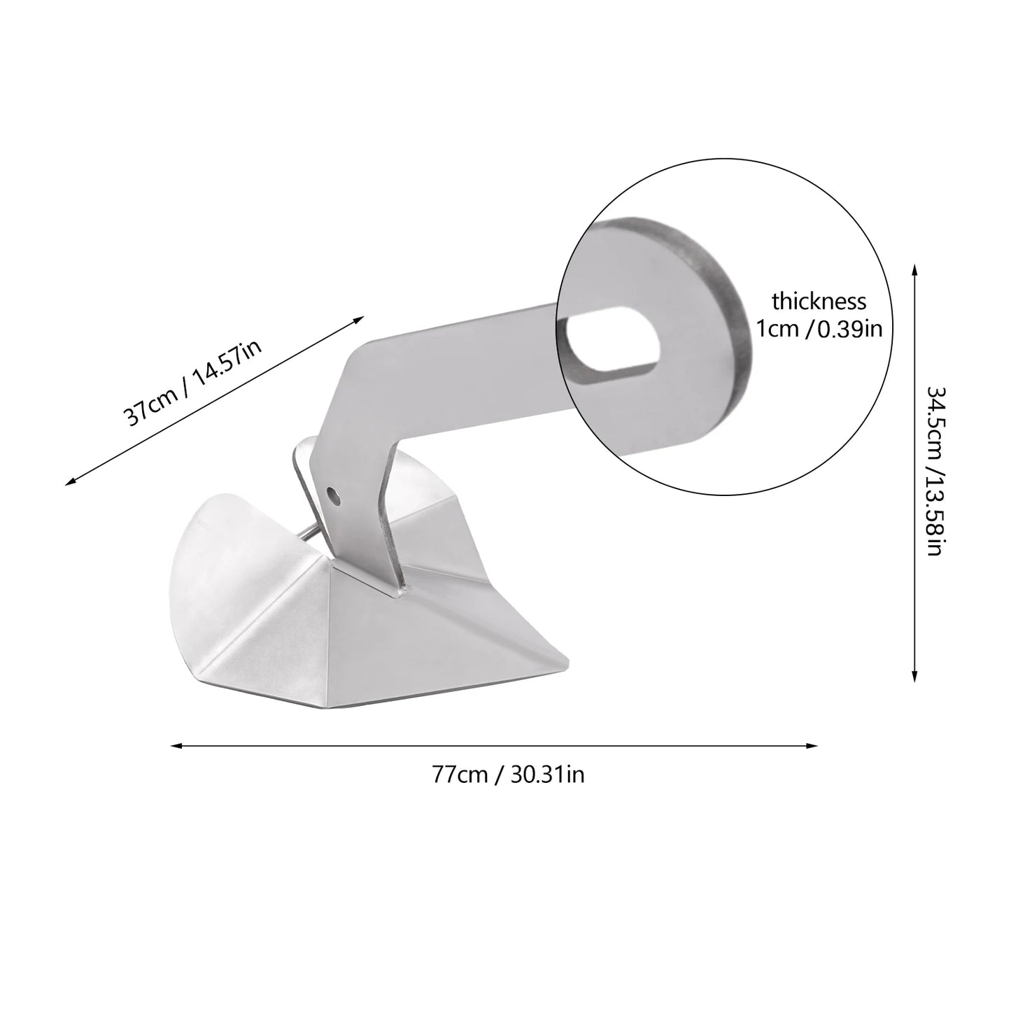 Stainless Steel Boat Anchor 32 lbs, Wing Style Small Yacht Anchor, Marine Anchor for Mud Sand Rock, 30.3x14.6x13.6in