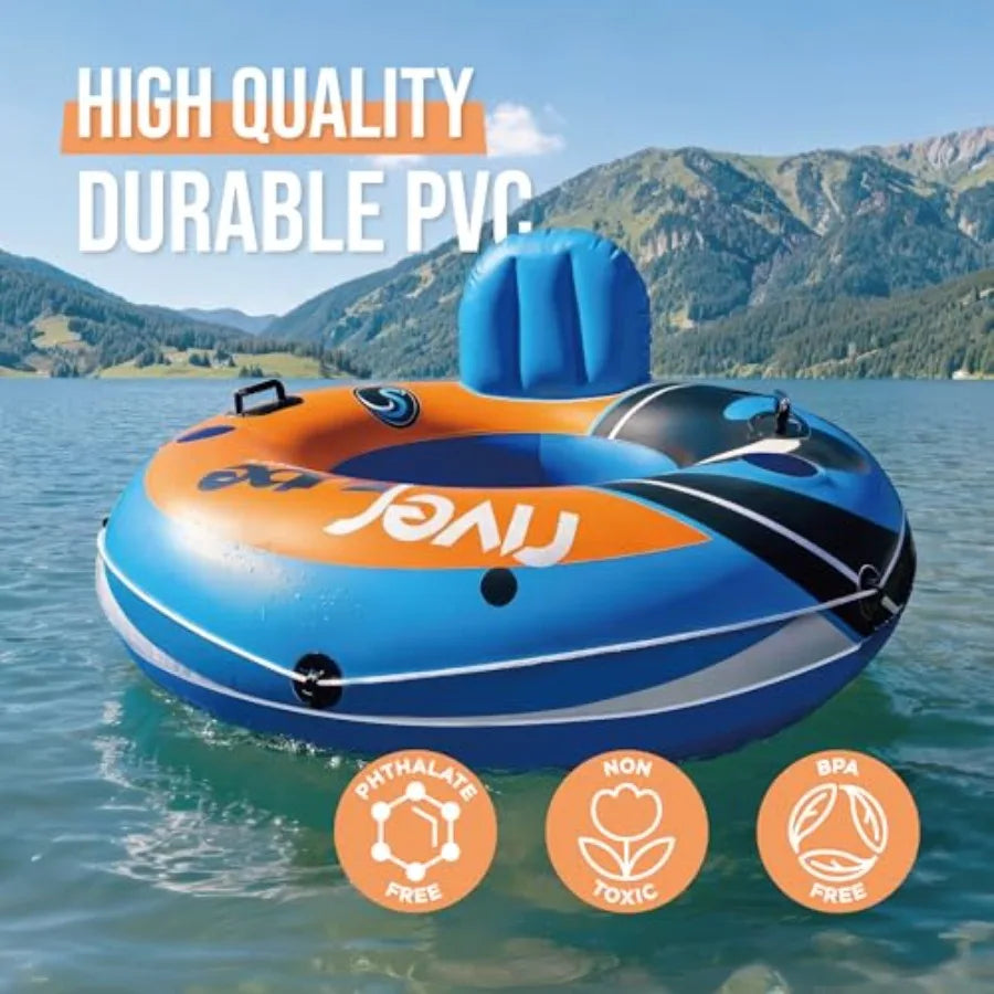 Inflatable River Tube Float - Heavy Duty River Float Pool Floats Lake Premium Water Tubes for Floating Recreational River Raft