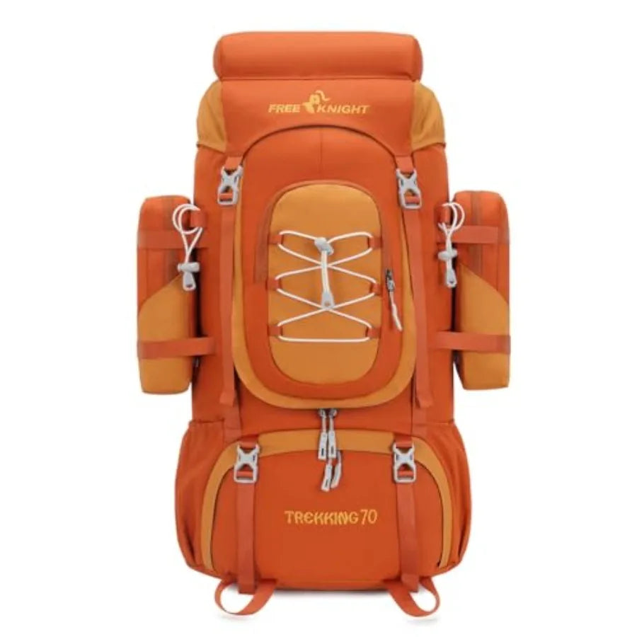 70L 65+5 Waterproof Hiking Camping Backpack with Rain Cover, Outdoor Sport Travel Daypack for Climbing Touring
